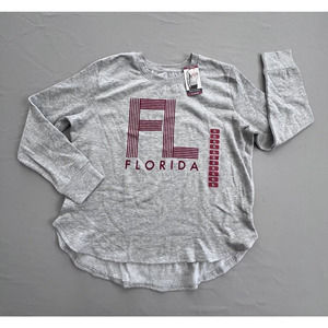 State Of Mine Florida Sweatshirt Size XL Super Soft Fleece Long Sleeve Grey NEW